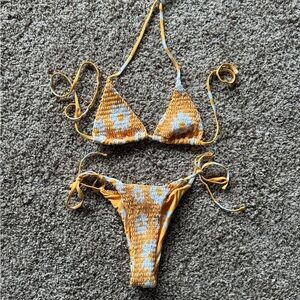 Yellow Floral Bikini Set